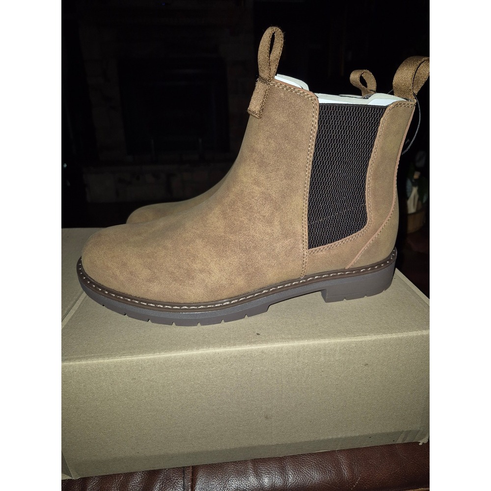 Portland Boot Company Mens Size 11W Tan Chelsea Boots‎ Suede Pull On Casual Wide